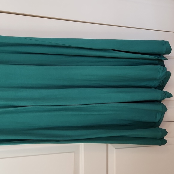 Natural Life All Day Cotton Tee Dress Teal Green Maxi Boho Lagenlook Size M - Picture 5 of 13